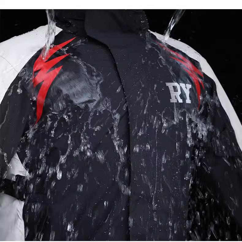 Men's Motorcycle Rain Suit: Thickened Stormproof Jacket & Pants for Riders