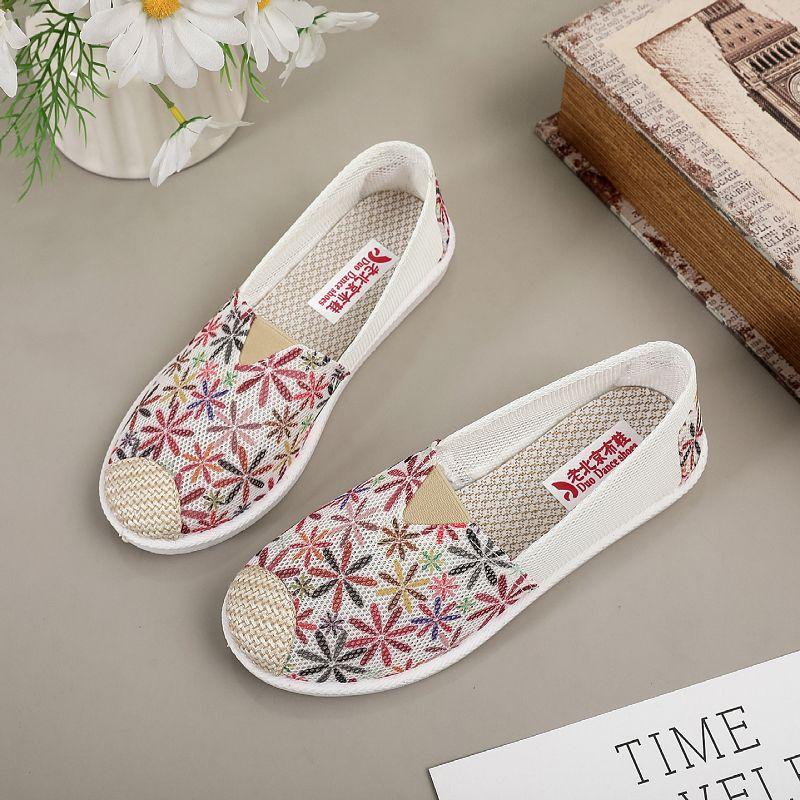 Summer New Lazy Shoes with Cloth Shoes Breathable Mesh Shoes Versatile and Lightweight Canvas Shoes