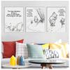 Winnie The Pooh Quotes Canvas Posters and Prints Classic Cartoon Movie Art Painting Black White Picture Kids Room Wall Art Decor