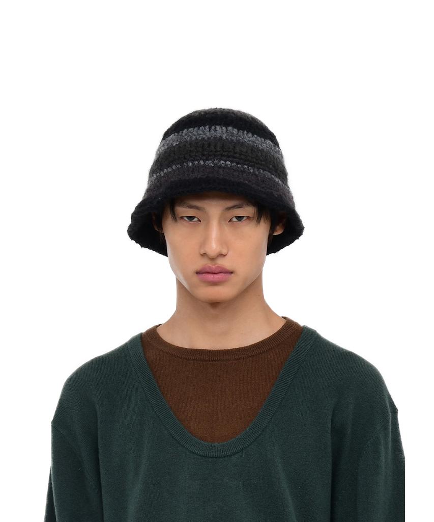 Belji Handpoke Knitted Beanie Black Gray