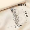 Fashion Microphone Music Note Brooches Alloy Treble Clef Badge Student Women's Cardigan Pins Backpack Decoration Accessory