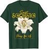 St Scholastica Saints Catholic Lily Purity T-Shirt