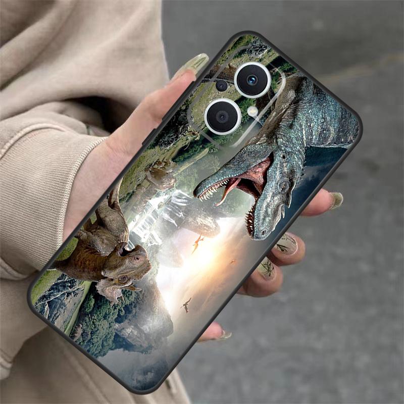 Dinosaur Case For OPPO Reno 8T 13F 14F 12F 11F 10 12 13 14 Pro 7 8 Lite OPPO Find X8 X6 X9 Pro Cover