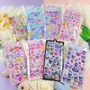 8pcs Kt Kuromi Melody Originality Luminous 3d Relief Sticker Waterproof Lovable Decorative Stickers Cartoon Crystal Sticker