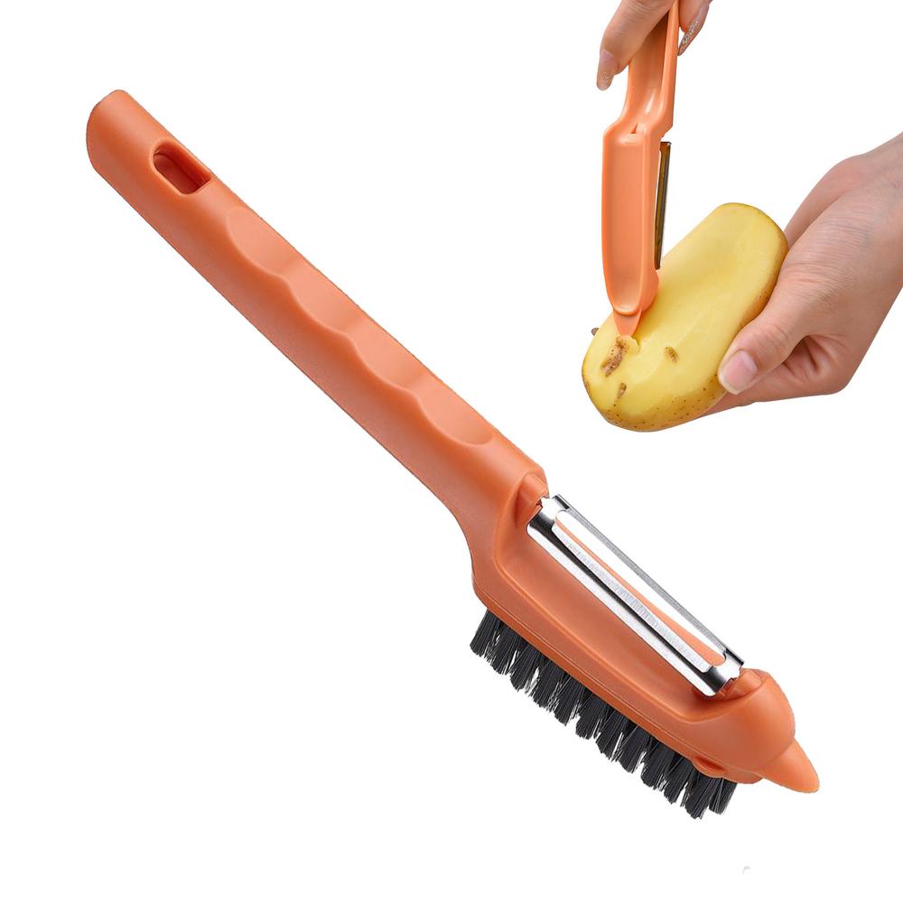 Vegetable Brush Carrot Peeler Flexible Potato Brush Detachable Vegetable Cleaning Brush Robust Vegetable Scrub For Kitchen