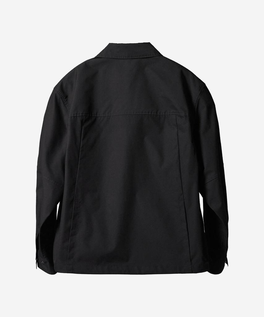 Kalapatthar Poly Cotton Zip Shirts Jacket - Black