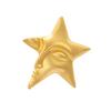Stylish Five Pointed Star Brooch Pins for Women Gold Plated Face Designs Lapel Pin for Casual and Formal Wear
