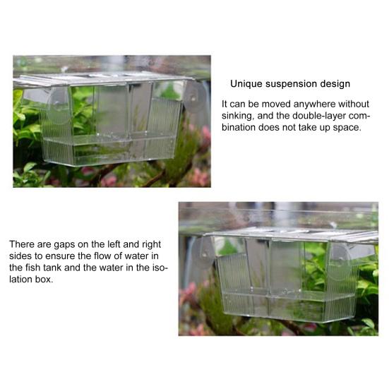 Aquarium Hatching Incubators Large Space Double Layer Transparent Plastic Fish Tank Breeding Isolation