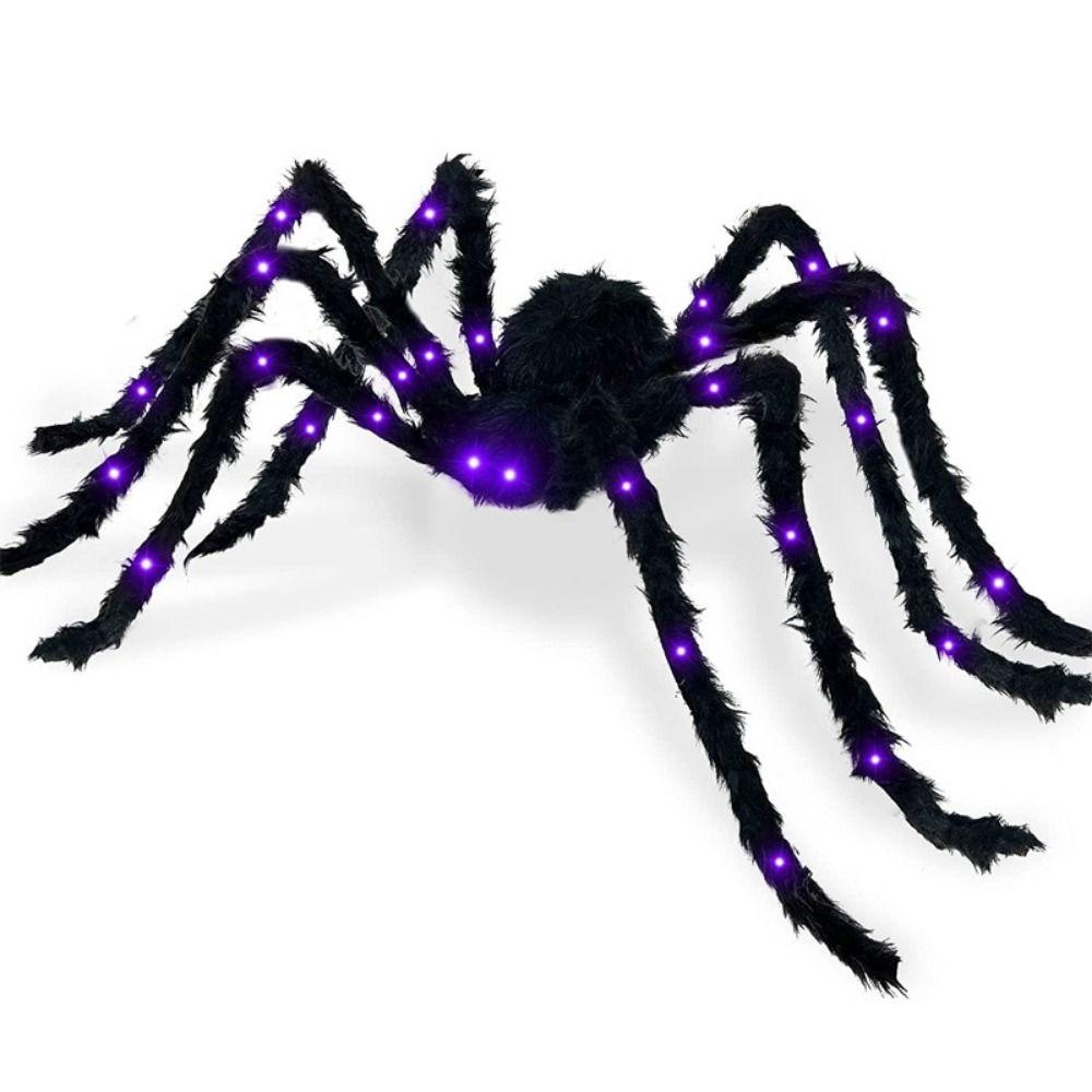 

Black Halloween Simulation Spider With LED Light Simulation Spider Festival чёрный