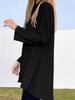 Camicia da donna oversize con bottoni, manica lunga, scollo a V, ampia e fluida