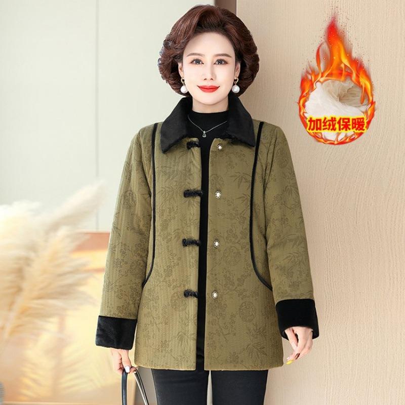 Winter Winter New Top Cotton-padded Jacket Piled and Thickened Chinese Thermal Jacket Cotton-padded Jacket Women