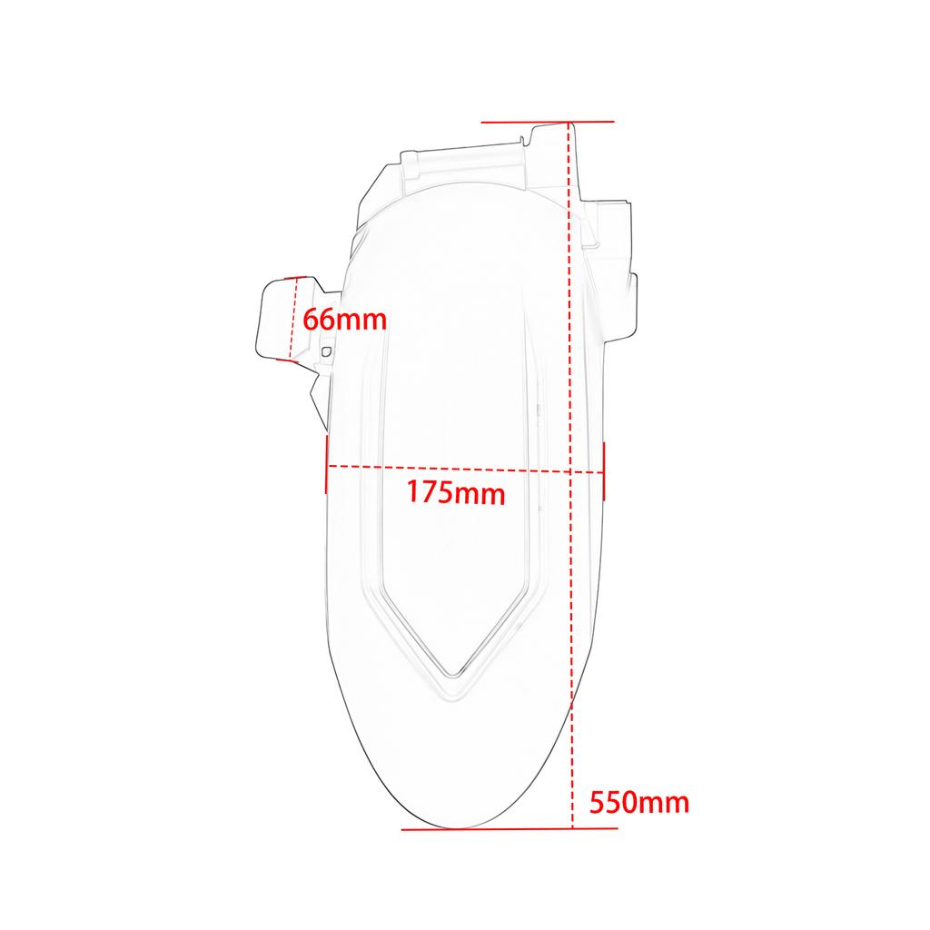 Per ZONTES 368G G368 368 G 2024 2025 Paraspruzzi Centrali Copriruota Nero Parafango Posteriore Paraspruzzi Ruota Protezione Schizzi Moto