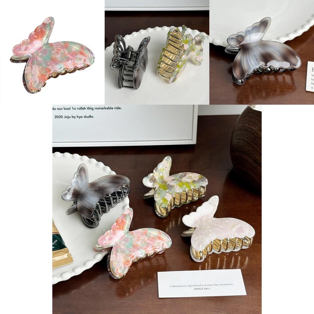 Trendy Acetate Hair Clip With Butterfly Design For Women Perfect For Casual And Work Styles