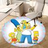 Simpsons Family,Donut Background Chair Mat Round Rug Office Carpet, Machine Washable, Non Slip, Suitable for Living Rooms, Bedrooms