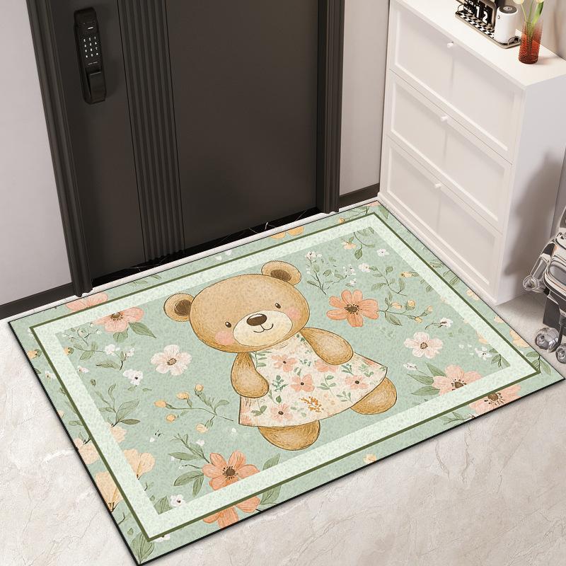 Wire Ring Entry Mat Ins Air Resistant Dirty PVC Can Be Cut Silk Ring Mat Non-slip Easy To Clean Entry Door Carpet