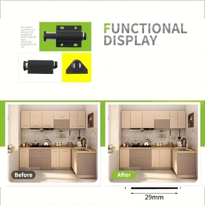 1 ks Skříňkové západky Dveřní zarážka Odskakující Magnetická zásuvková západka Dveřní zavírač Nábytkové kování Příslušenství pro Šatník Kitc