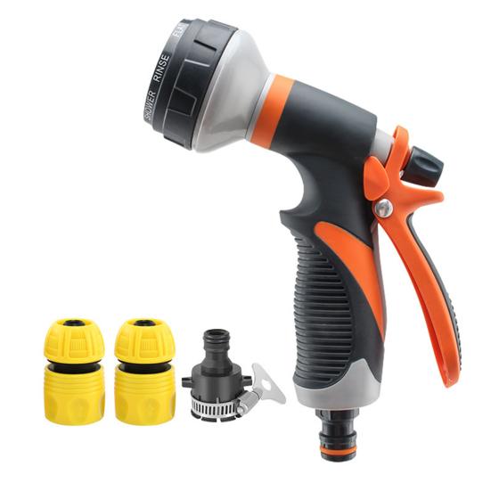 Garden Hose Nozzle, High Pressure Hose Nozzle, Heavy Duty Hand Sprayer, Adjustable Nozzle for Plants Watering Car Washing Sidewalk Cleaning