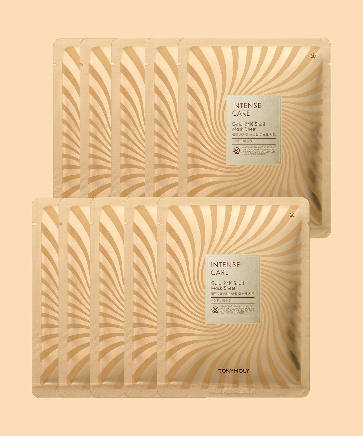 [20-pack] Intense Care Gold 24K Snail Mask (10-pack x 2 packs)