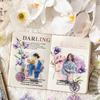 40Pcs PET Waterproof Flower Stickers Elegant Floral Pattern Decor For Scrapbooking Journal Diary Layout
