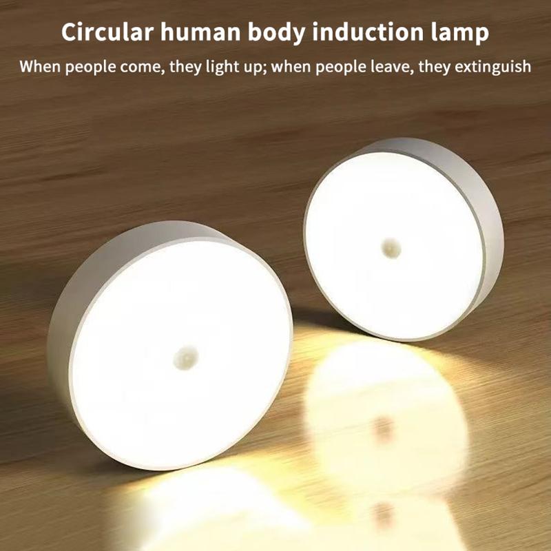 Motion Sensor LED Nachtlicht USB Aufladbare Nacht Lampe Für Küche Schrank Garderobe Lampe Treppe Drahtlose Schrank Licht
