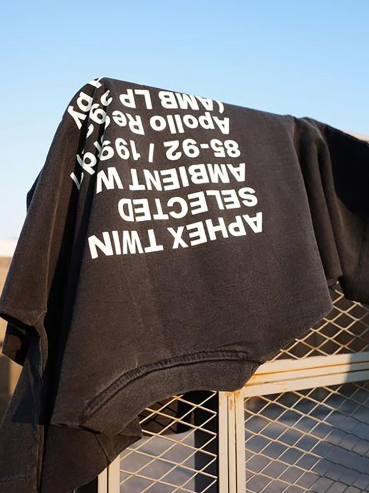 ZYLLO Pánské tričko Washed Black Potisk Grafické Nadměrné Korejská Móda Krátký Rukáv Topy Trička Y2k Streetwear Oblečení