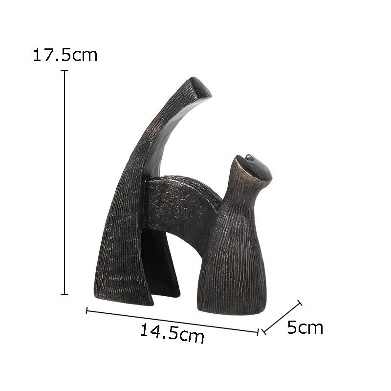 

Black Cast Iron Bull Statue Abstract Animal Sculpture Desk Decoration Minimalist Geometry Cattle Ornaments Modern Home Decor