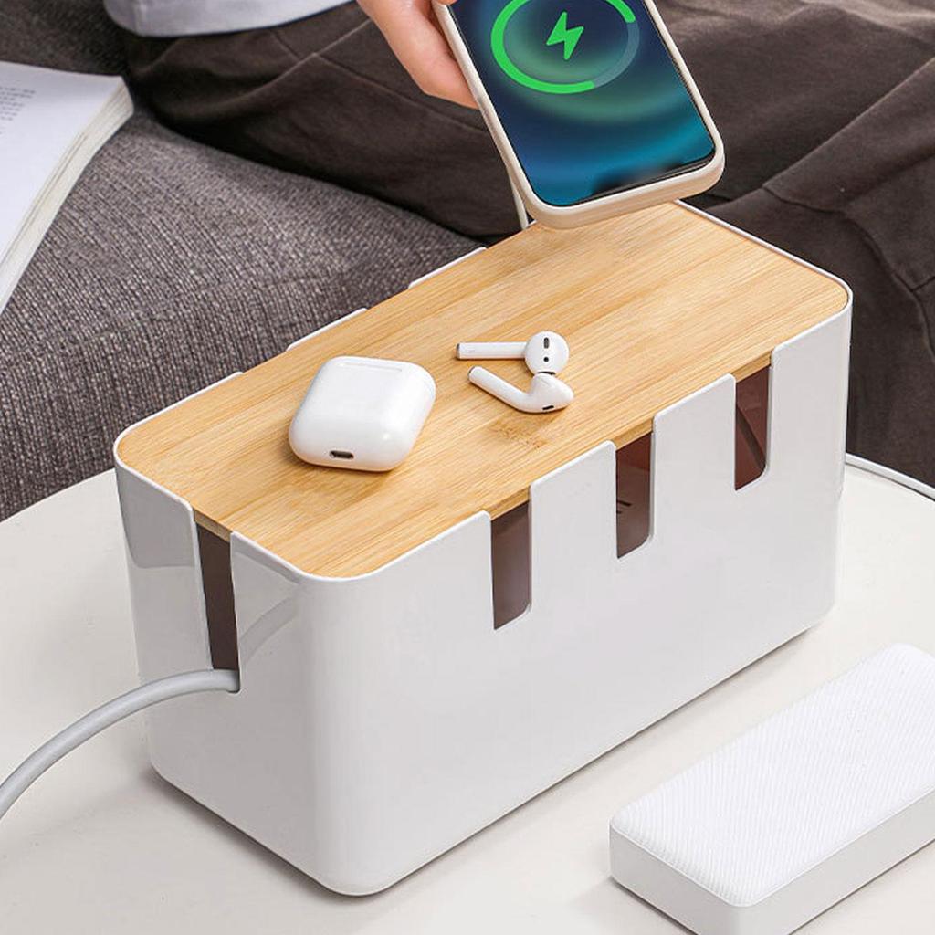 Cable Tidy Box Cord Organizer Decor Storage Versatile Holder for Wire Management