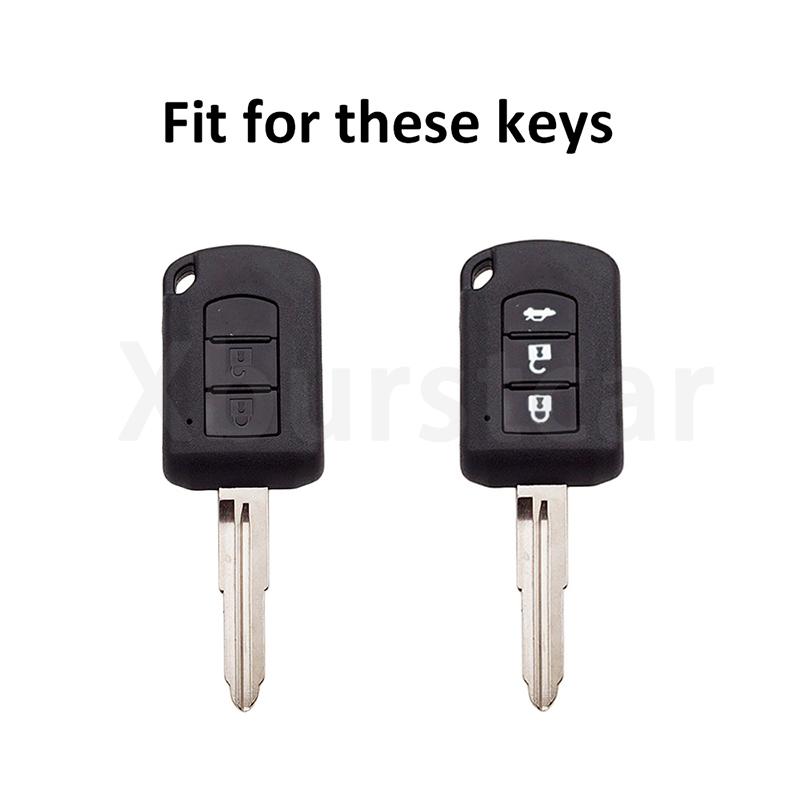2/3 Buttons Shell Fob Holder For Mitsubishi Eclipse Cross Outlander Sport Mirage G4 Lancer Remote Tpu Car Key Fob Case Cover