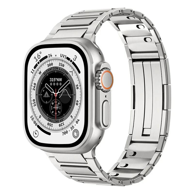 

Metal Strap For Apple Watch Ultra 3-2-1 49mm 11 10 46mm 42mm Quick-release Bracelet Belt iWatch 9 8 7 6 5 SE 45mm 44mm 41mm Band S11-10 42mm 40 41mm