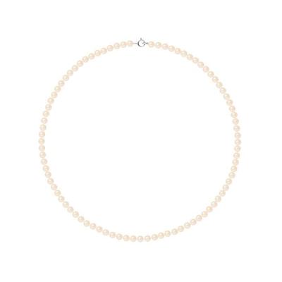 Necklace - - AAA+ Freshwater Cultured Pearls - 4-5 Mm - Natural Pink - 925 Silver