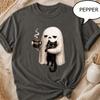 Comfort Colors® Ghost Cat T-Shirt, Spooky Season Shirt, Funny Halloween Shirt