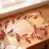 Red Berry Christmas Garland Wedding Flowers Accessory Berry Artificial Garland Christmas Decoration Xmas New Year Gifts