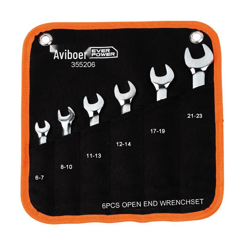 Ai Weibor 6-Piece Premium Double Open-End Wrench Set with Mirror Finish 6-Piece Set