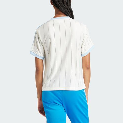 adidas Stripes Letter Print Sports Crew Neck Short Sleeve T-Shirt IR7469