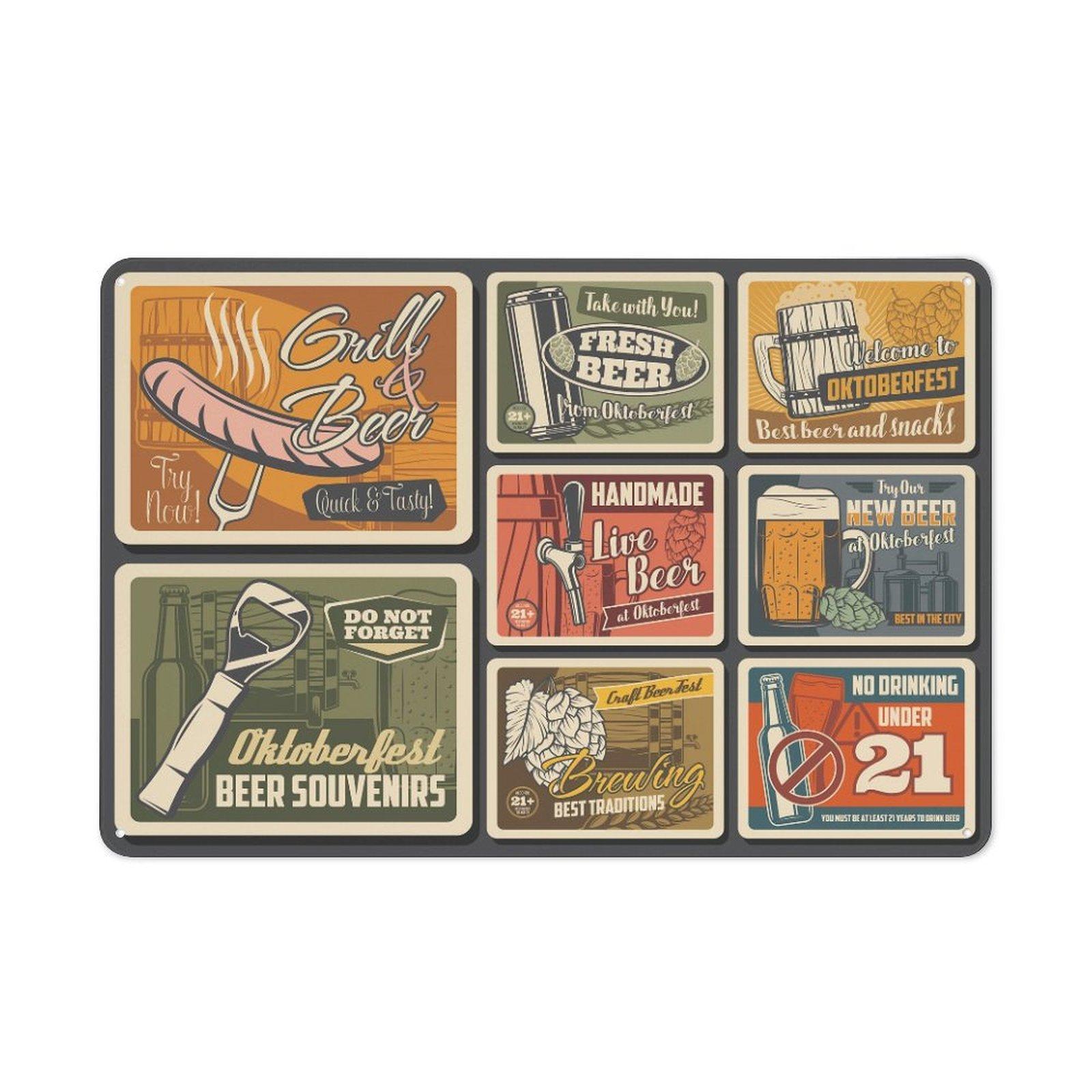 

One Pack Horizontal Retro Metal Tin Plate 2030cm 3040cm Vintage Wall Decor For Home Bar Garage Cafe Kitchen Living Room Sign 20*30CM