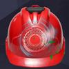 Sunscreen Solar Power Fan Helmet Adjustable Protective Cap Safety Helmet  Construction Workplace