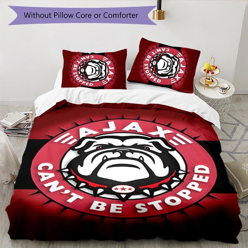 3pcs Ajax FC Design Cover Set - HD Printed Bedding with 1 Cover and 2 Pillowcases - Perfect for Home and Dorm Decor