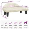 VidaXL Dog Bed, Pet Sofa with Wooden Frame, Basket for Puppies Indoor House, Cream 171944