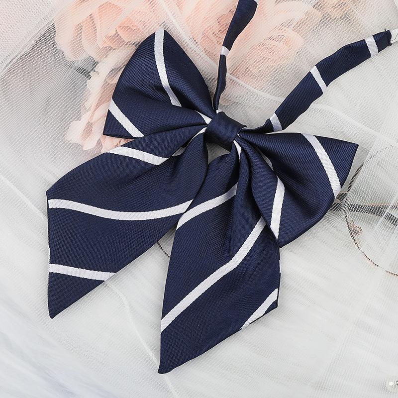 Jk Japanese Plaid Korean Version Of Collar Flower Graduate Female Collar Flower College Wind Streamer Jk Bow Shirt Accessories Sailor Suit