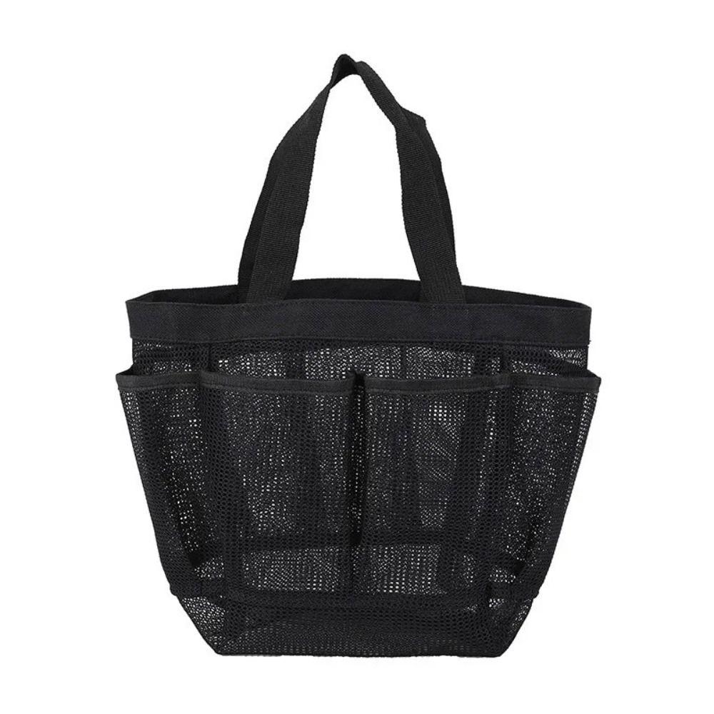 

Light Weight Shower Bag Large Capacity Wash Storage Bag Toy Storage Swimming Handbag Outdoor Black-Empty bag