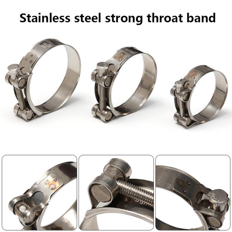

1 PC New Stainless Steel Hose Clamps T Bolt Exhaust Pipe Clip Sealing Welding Marine Clip Repair Tool Hardware Accessories Dia. 17-19mm