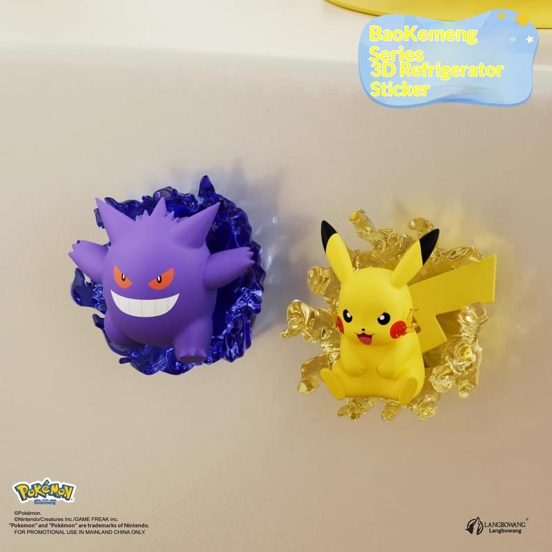Autentický periferní produkt ze série Pok Mon 3D magnetická nálepka na ledničku Panenka Geng Gui Snový Pikachu Domácí dekorace