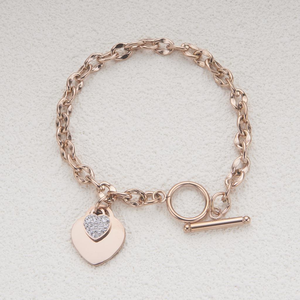 Mode Liebe Edelstahl Schmuck Personalisierter Ot Verschluss High-End Titanstahl Armband