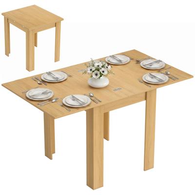 Mesa de jantar extensível 70/140 x 80 cm mesa de jantar moderna para 4-6 pessoas economizadora de espaço para cozinha sala de jantar