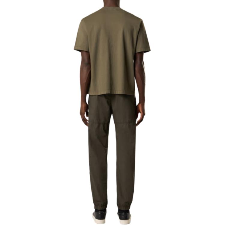 STONE ISLAND Solid Logo Crew Neck Short Sleeve T-Shirt Men Tops Army-Green K1S1521000-34S0115-V0054