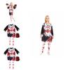 Vibrant And Comfortable Girls Zombie Cheerleader Dress Costume For Halloween