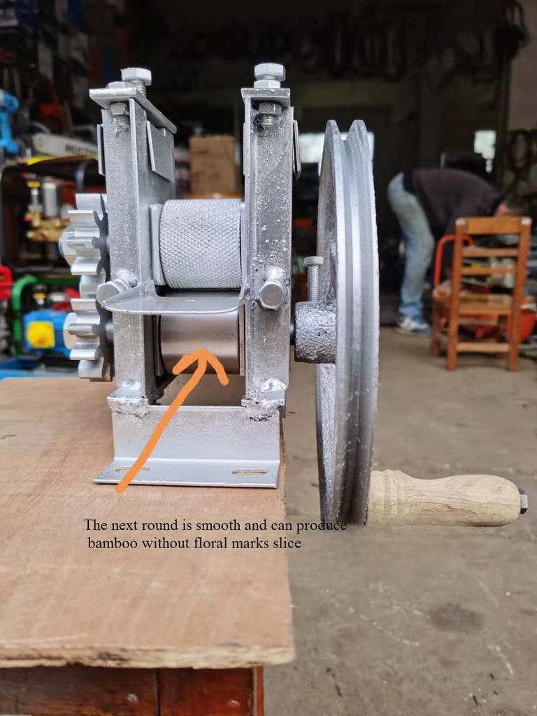 Small Electric Strip Breaking Machine Hand Cranked Opening Strip Layering Tool Bamboo Breaking Household Processing Layering