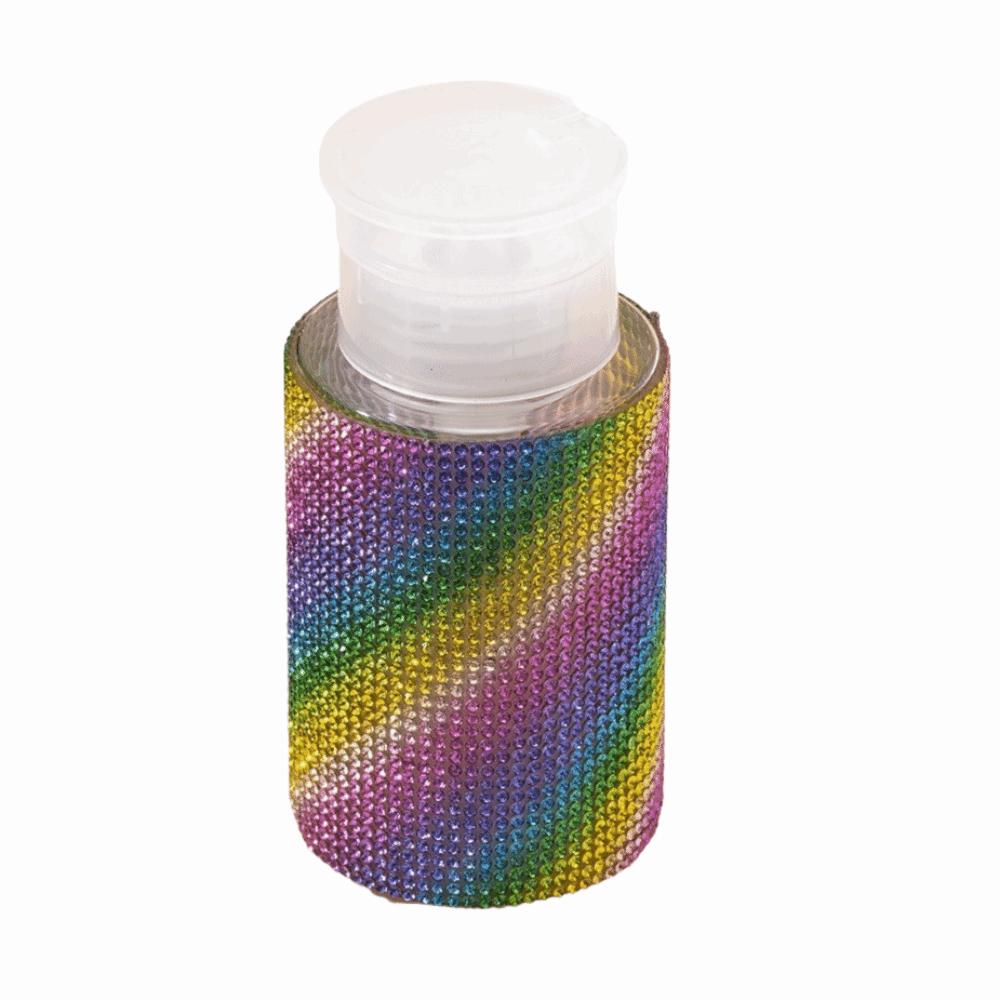 

Sparkling Press Type Storage Bottle Creative Refillable Liquid Dispenser Nail Art Application разноцветный