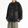 New Workwear Denim Jacket Men's Spring and Autumn American Retro Loose Denim Lapel Jacket