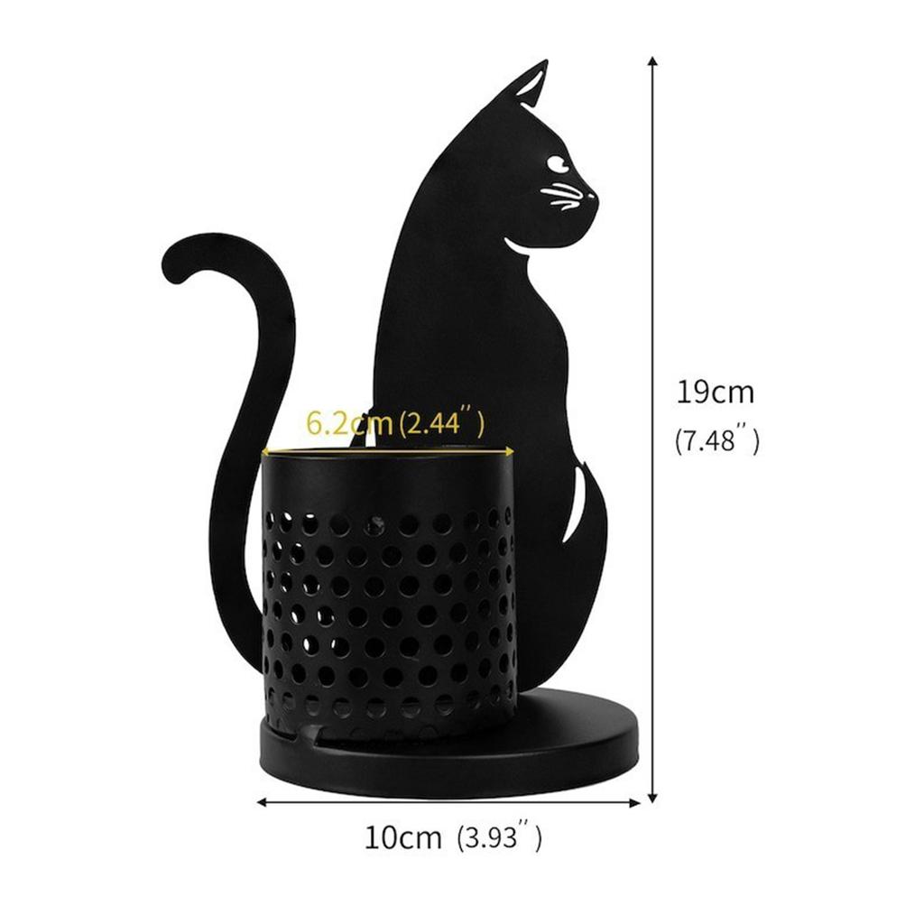 Metal Pen Holder Black Cute Animal Desk Pencil Organizer for Office Home Decor
